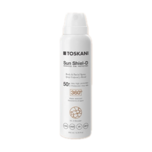 TOSKANI Face & Body Spray, Sun Shiel-D SPF 50+